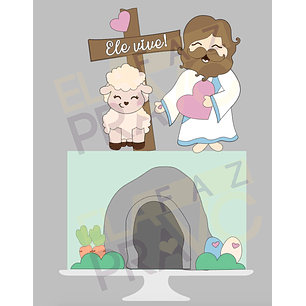 Arquivo Páscoa Topo de Bolo Cristã