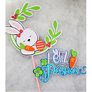 Arquivo Páscoa Topo de Bolo Coelho Fofo