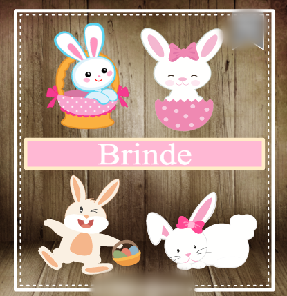 Arquivo Páscoa Topo de Bolo Coelhinhos 1