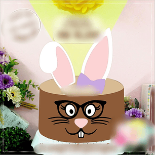 Arquivo Páscoa Topo de Bolo Carinhas de Coelho