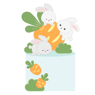 Arquivo Páscoa Topo de Bolo Coelhinhos na Cenoura