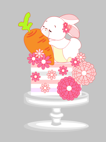 Arquivo Páscoa Topo de Bolo Coelhinha Floral  1