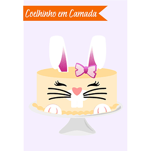 Arquivo Páscoa Topo de Bolo Coelhinho em Camada