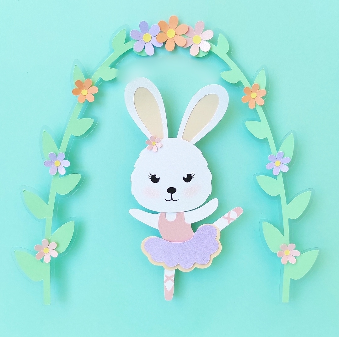 Arquivo Páscoa Topo de Bolo Coelhinha Bailarina 1