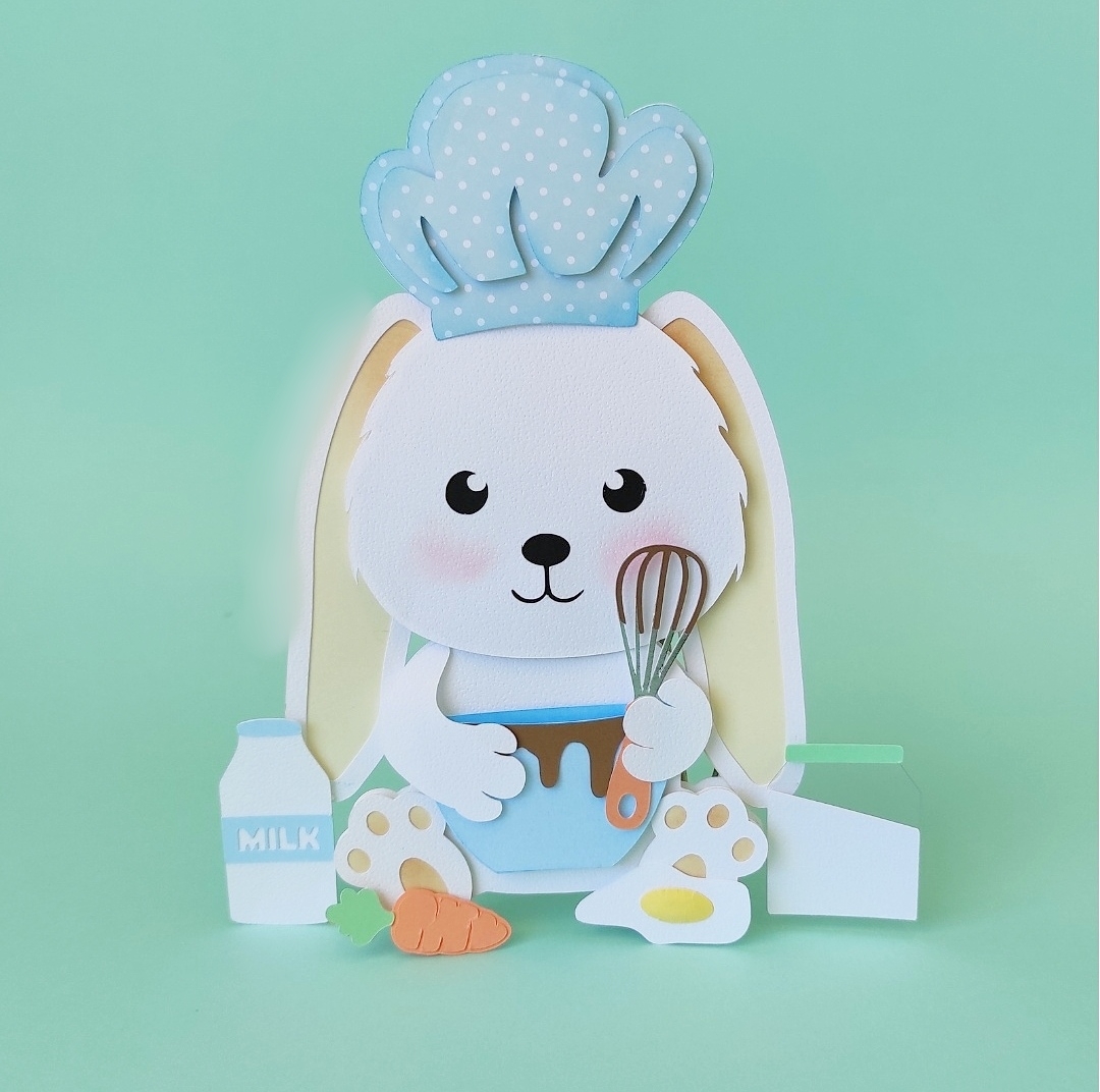 Arquivo Páscoa Topo de Bolo Coelhinho Confeiteiro  1