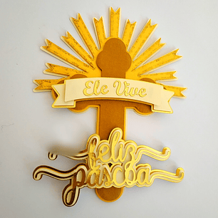 Arquivo Páscoa Topo de Bolo Ele Vive