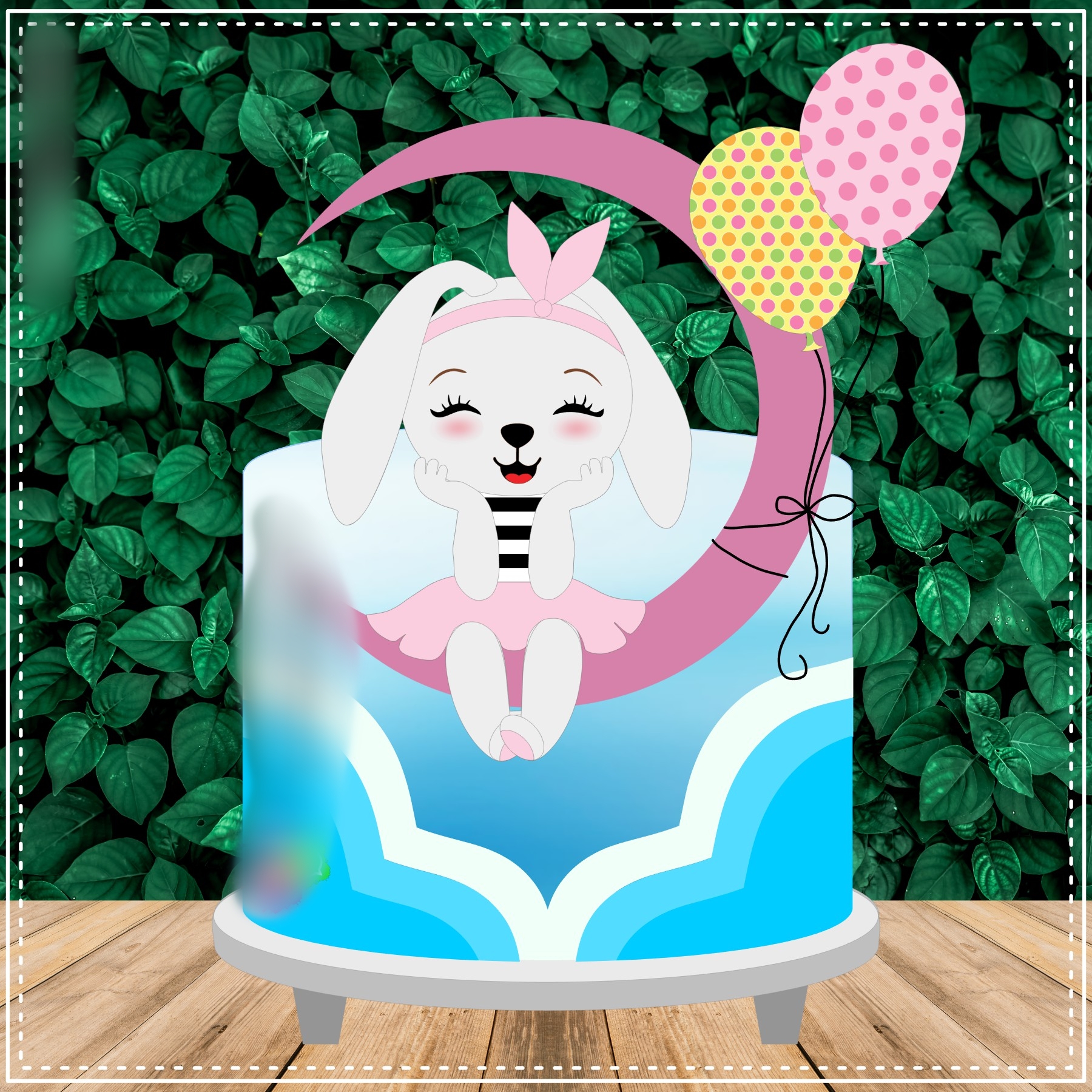 Arquivo Páscoa Topo de Bolo Lua com Balões 1