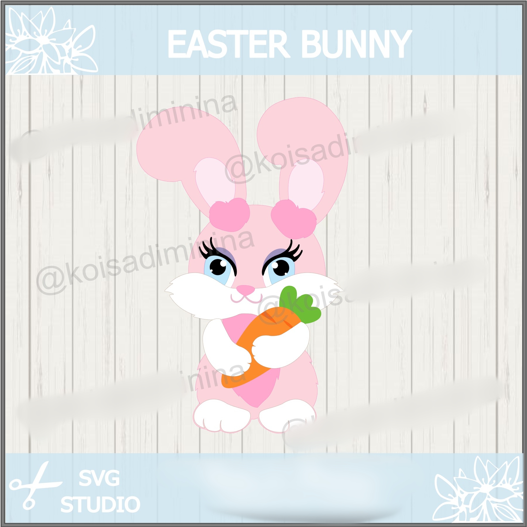 Arquivo Páscoa Topo de Bolo Coelhinha com Cenoura 1