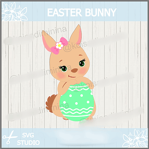 Arquivo Páscoa Topo de Bolo Coelhinha com Ovo de Páscoa