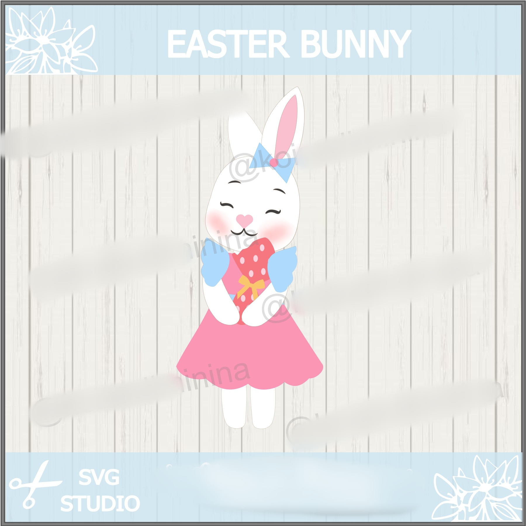 Arquivo Páscoa Topo de Bolo Coelhinha Fofa 1