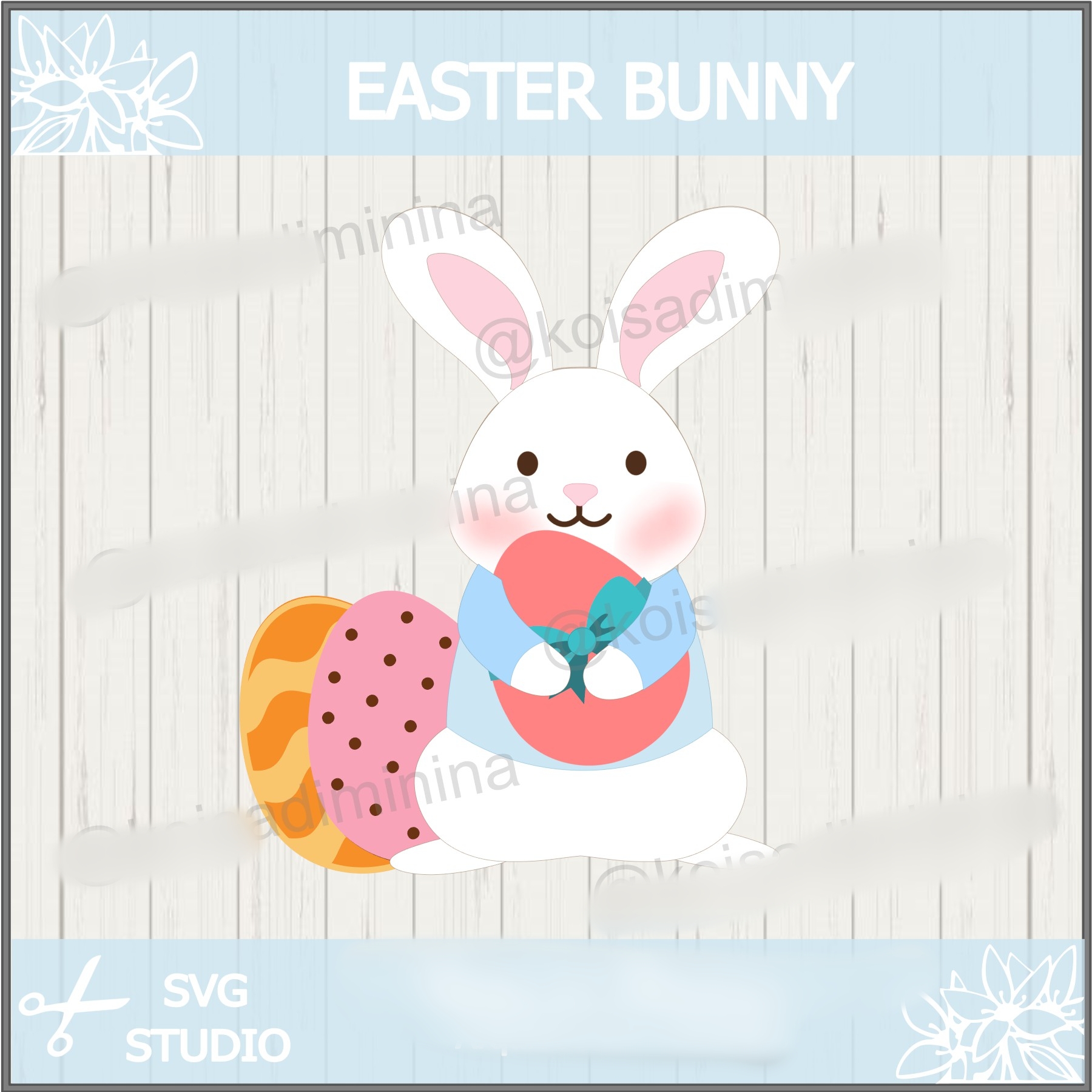 Arquivo Páscoa Topo de Bolo Coelhinho Fofo 1