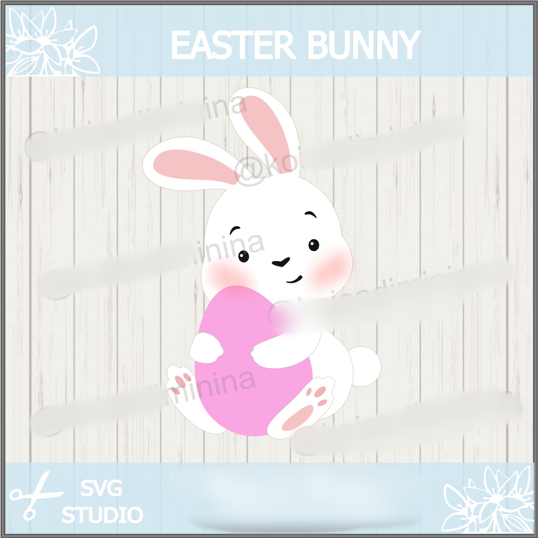 Arquivo Páscoa Topo de Bolo Coelhinha e Ovo de Páscoa 1