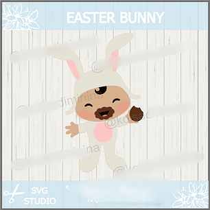 Arquivo Páscoa Topo de Bolo Bebê Fantasiado de Coelho