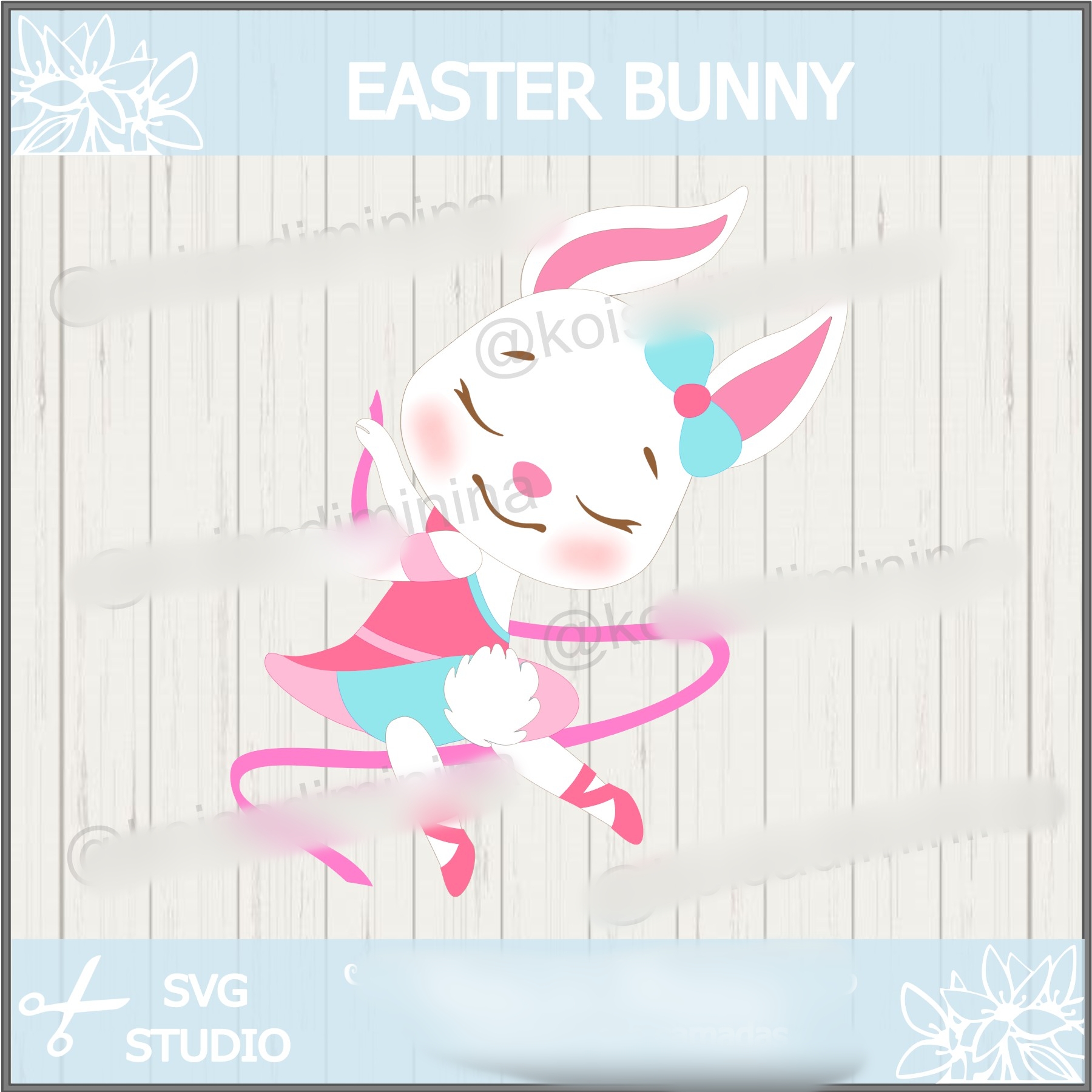 Arquivo Páscoa Topo de Bolo Coelhinha Bailarina  1