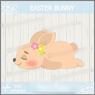 Arquivo Páscoa Topo de Bolo Coelhinho Deitado