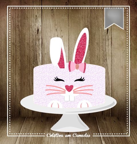Arquivo Páscoa Topo de Bolo Coelhinha 1