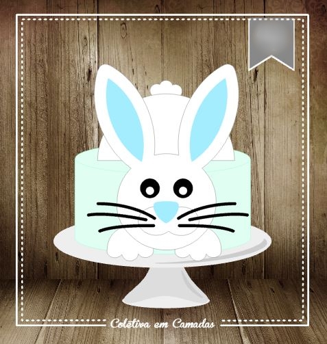 Arquivo Páscoa Topo de Bolo Coelhinho  1