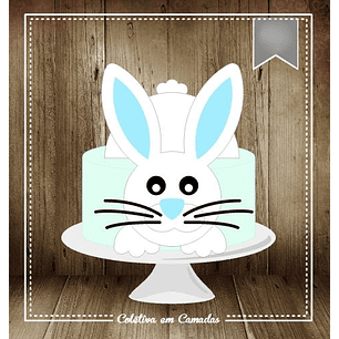 Arquivo Páscoa Topo de Bolo Coelhinho 