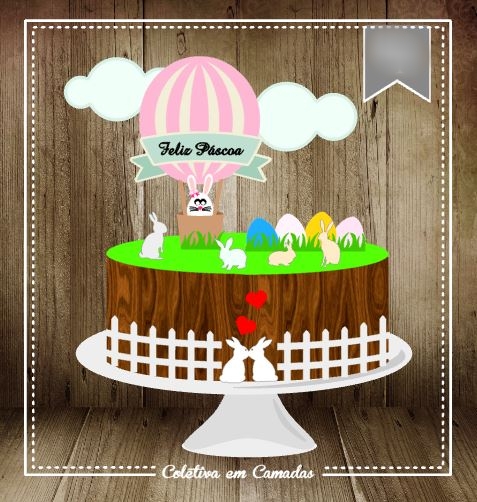 Arquivo Páscoa Topo de Bolo Jardim Encantado  1