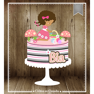 Arquivo Páscoa Topo de Bolo Menina no Jardim