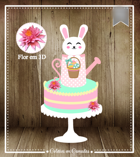 Arquivo Páscoa Topo de Bolo Coelhinha  1