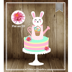 Arquivo Páscoa Topo de Bolo Coelhinha 