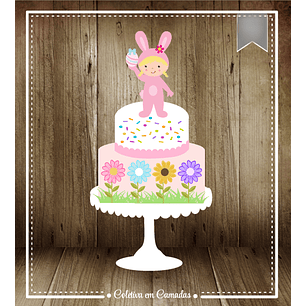 Arquivo Páscoa Topo de Bolo Bebê Coelha