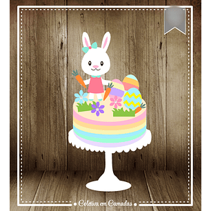 Arquivo Páscoa topo de Bolo Coelhinhos e os Ovos de Páscoa 