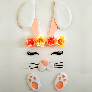 Arquivo Páscoa Topo de Bolo Carinha Coelhinha