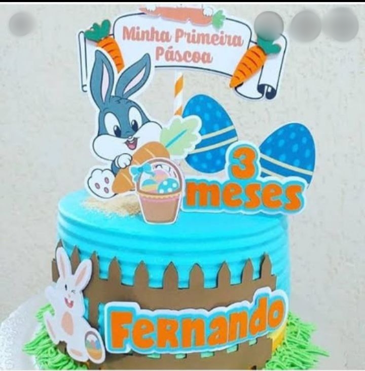 Arquivo Páscoa Topo de Bolo Pernalonga Páscoa  1