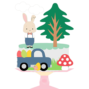 Arquivo Páscoa Topo de Bolo Coelho Entrega de Ovos 