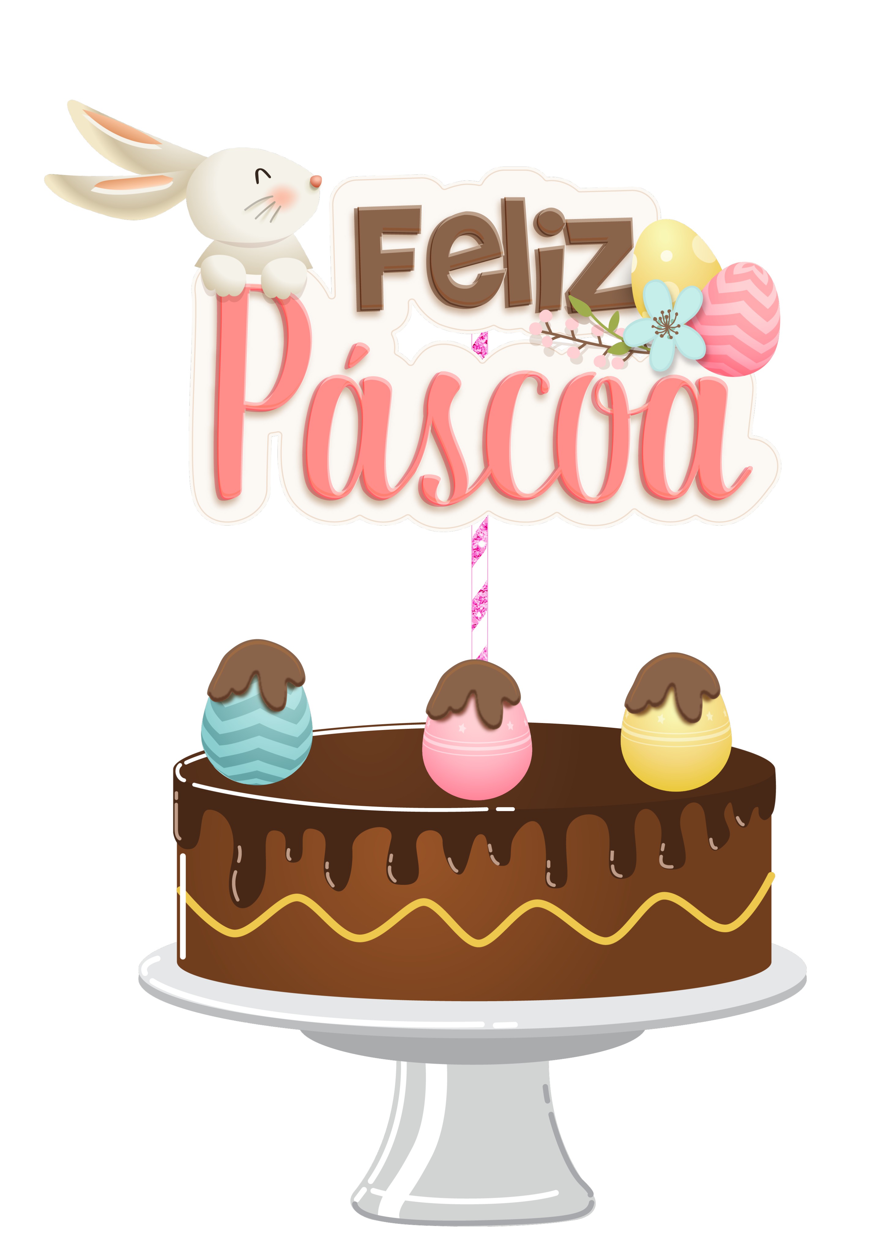 Arquivo Páscoa Topo de Bolo Feliz Páscoa  1