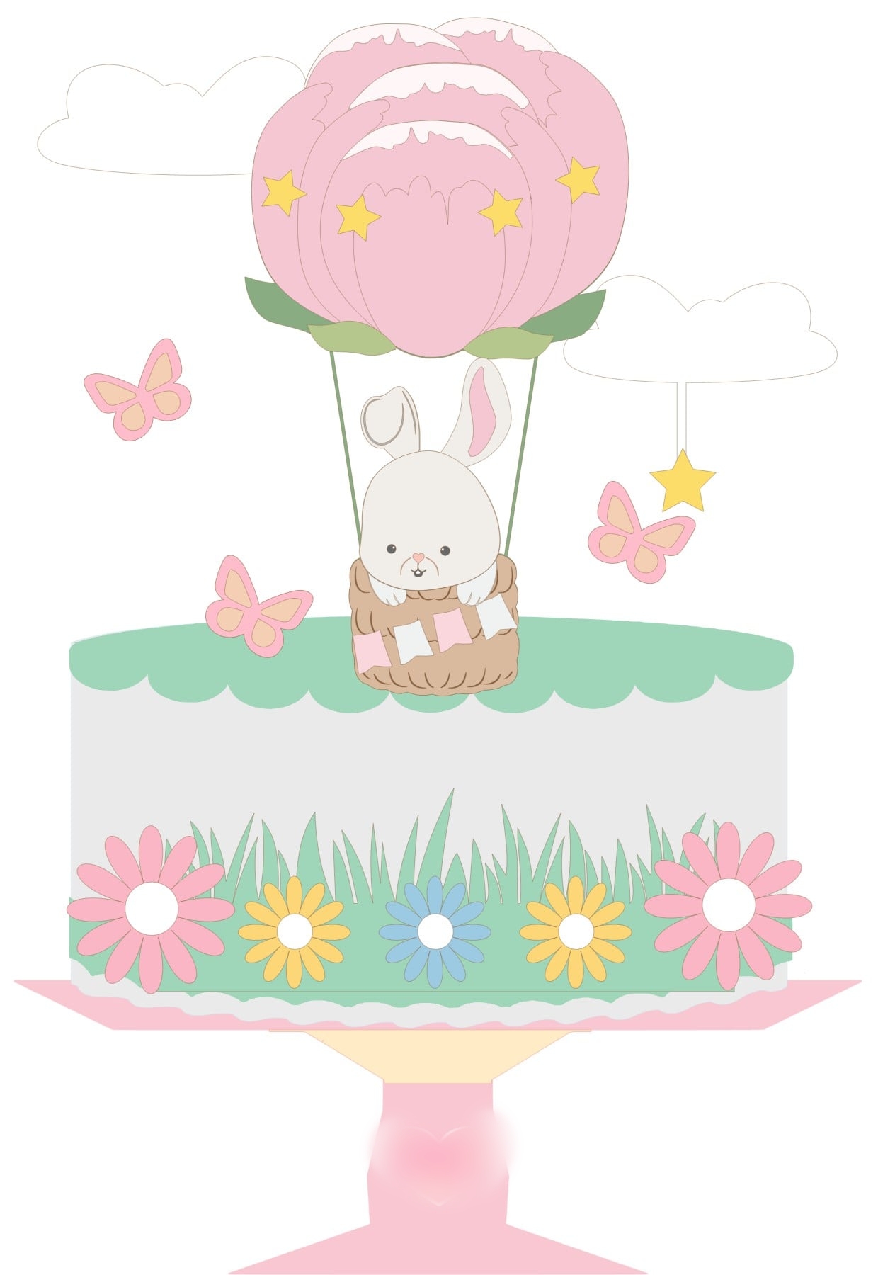 Arquivo Páscoa Topo de Bolo Coelhinho no Balão 1