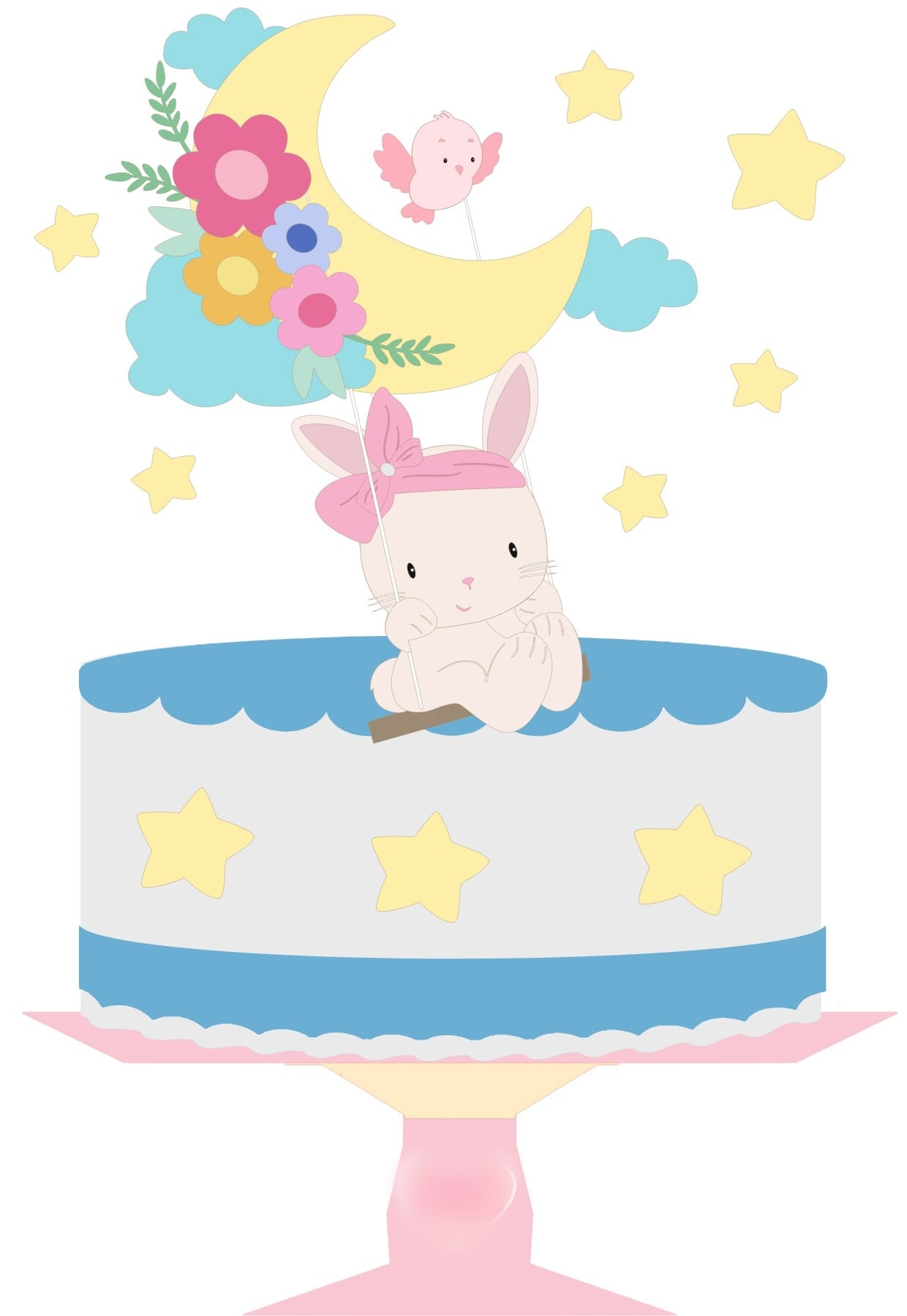 Arquivo Páscoa Topo de Bolo Coelhinho no Céu  1