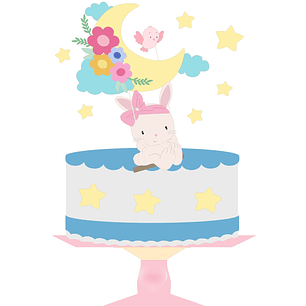 Arquivo Páscoa Topo de Bolo Coelhinho no Céu 