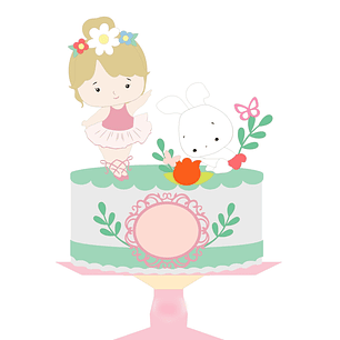 Arquivo Páscoa Topo de Bolo Bailarina e Coelho