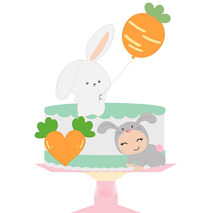 Arquivo Páscoa Topo de Bolo Coelhinho e Balão de Cenoura