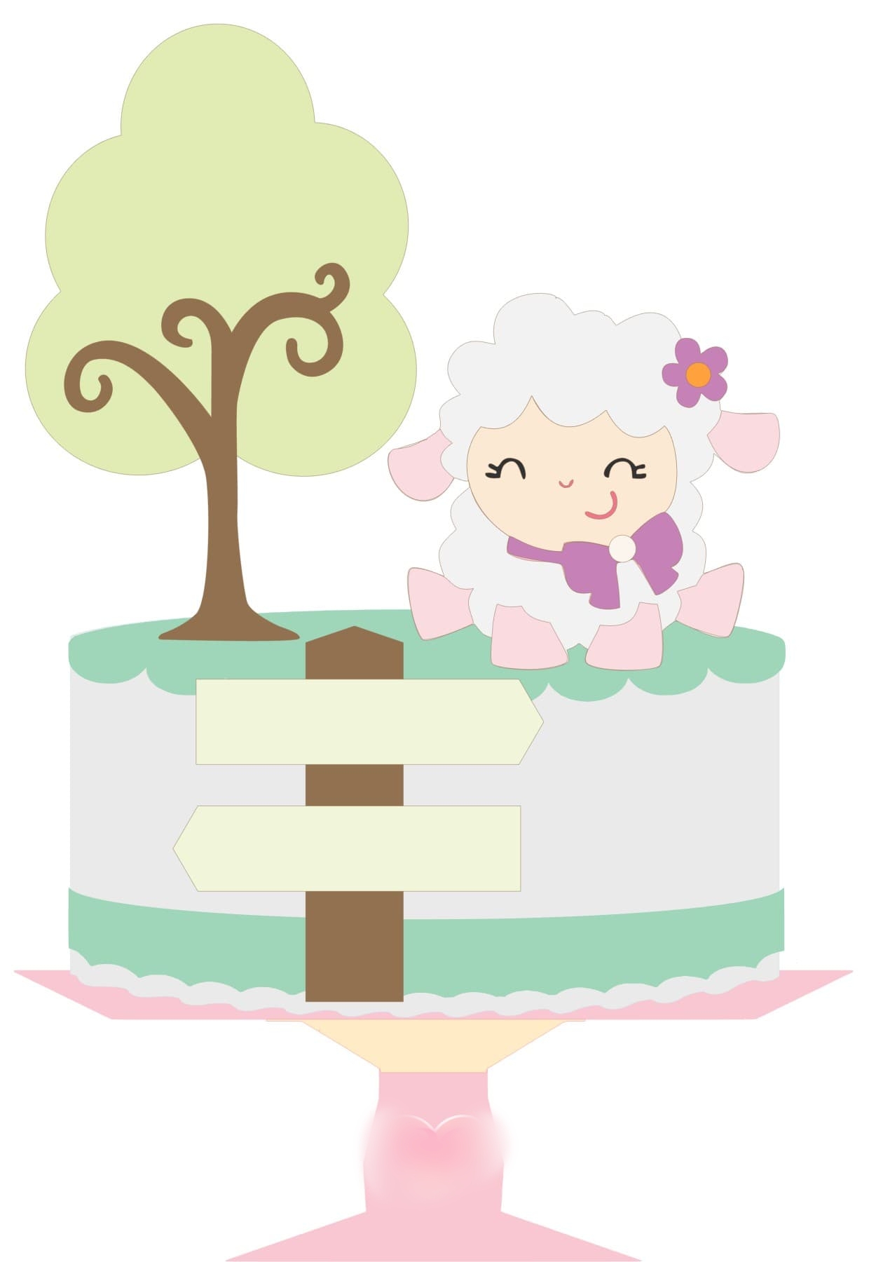 Arquivo Páscoa Topo de Bolo Ovelhinha 1