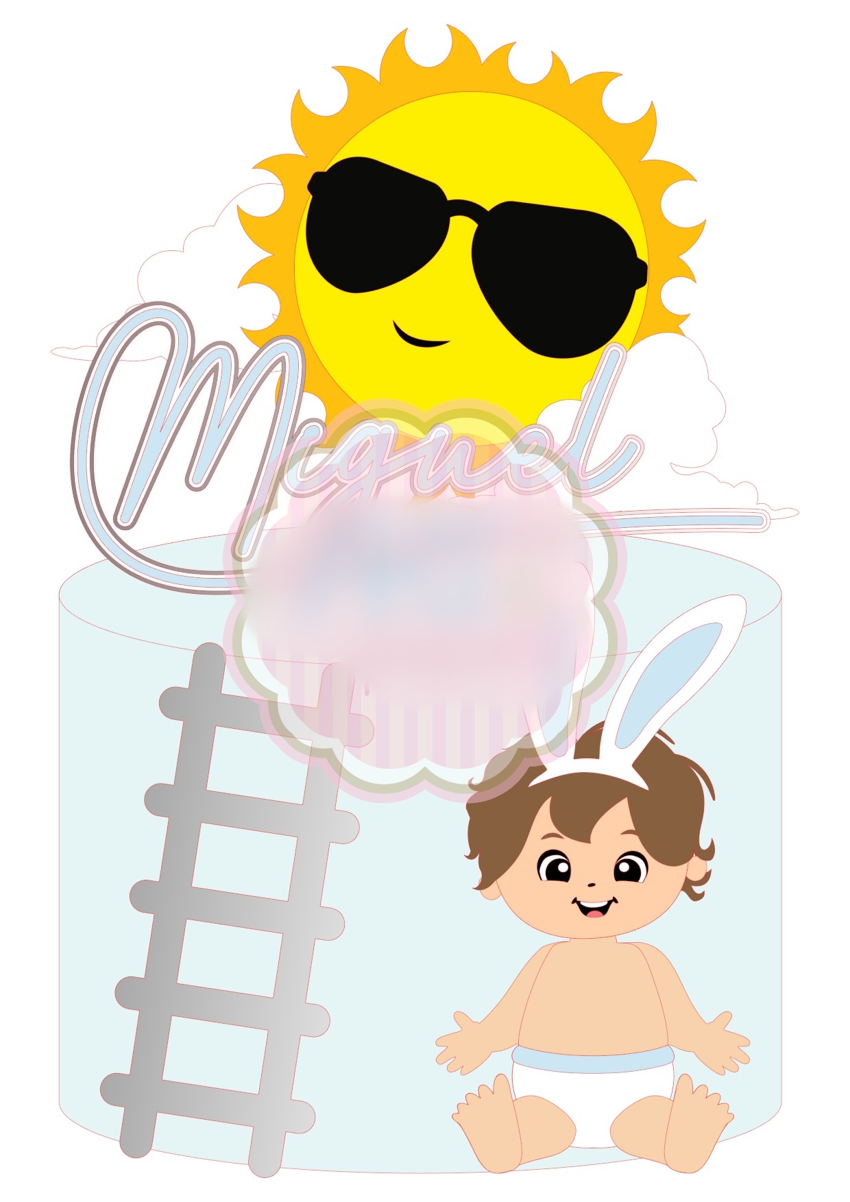 Arquivo Páscoa Topo de Bolo Bebê 1