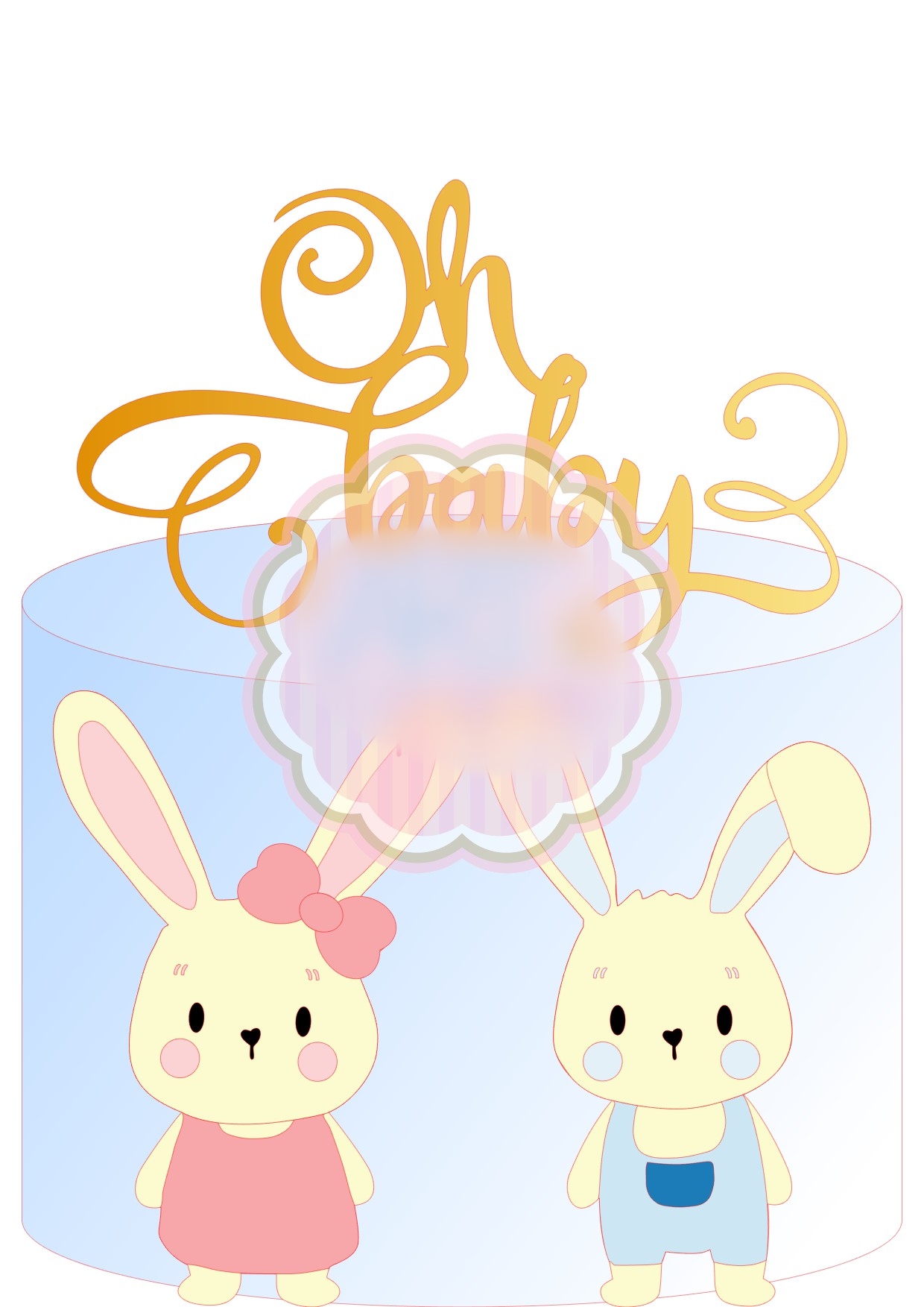 Arquivo Páscoa Topo de Bolo Casal de Coelhos 1