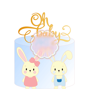 Arquivo Páscoa Topo de Bolo Casal de Coelhos