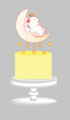 Arquivo Páscoa Topo de Bolo Coelhinha em Lua 1