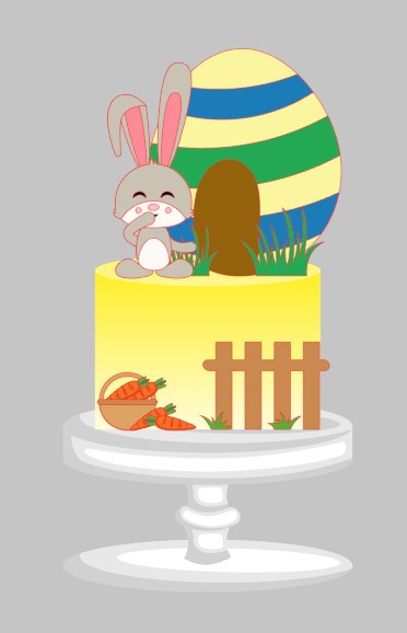 Arquivo Páscoa Topo de Bolo Coelho com Casa 1