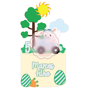 Arquivo Páscoa Topo de Bolo Coelho Motorizado 