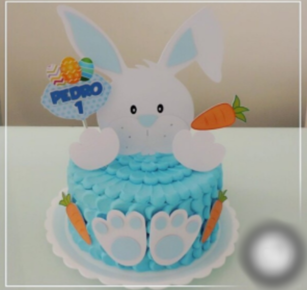 Arquivo Páscoa Topo de Bolo Coelho 1