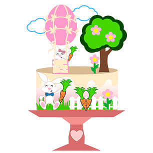 Arquivo Páscoa Topo de Bolo Balão Coelho