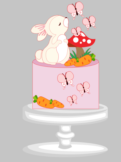 Arquivo Páscoa Topo de Bolo Coelhinho e Borboletas  1