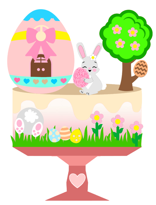 Arquivo Páscoa Topo de Bolo Casa Coelho  1