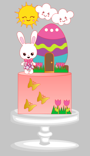 Arquivo Páscoa Topo de Bolo Casa de Coelha  1