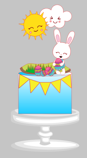 Arquivo Páscoa Topo de Bolo Coelha Raio de Sol 1